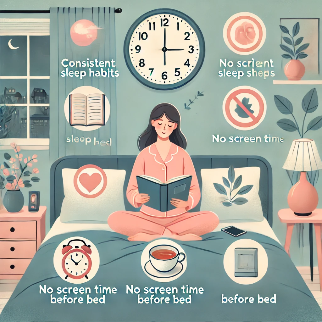 불면증 개선을 위한 수면 습관 이미지