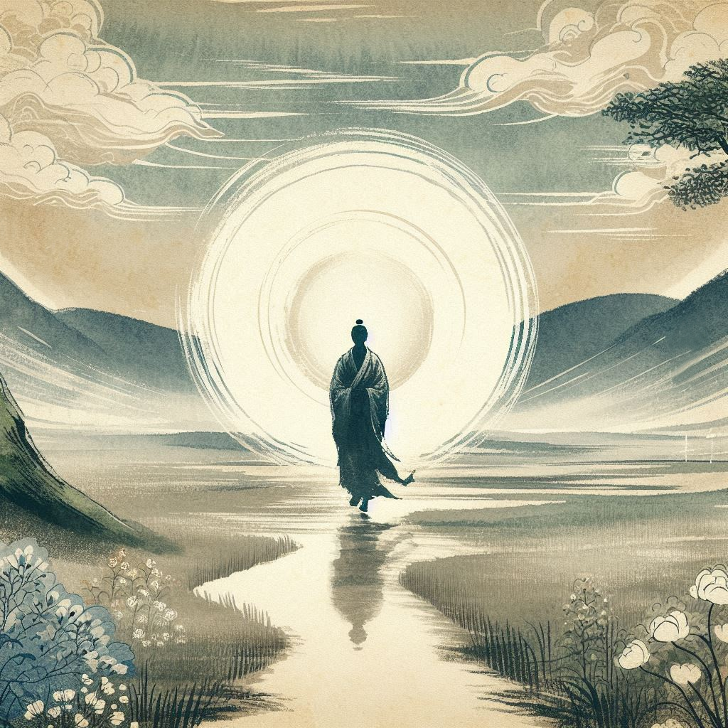 The three treasures of compassion, frugality, and humility. They lead to courage, generosity, and leadership.