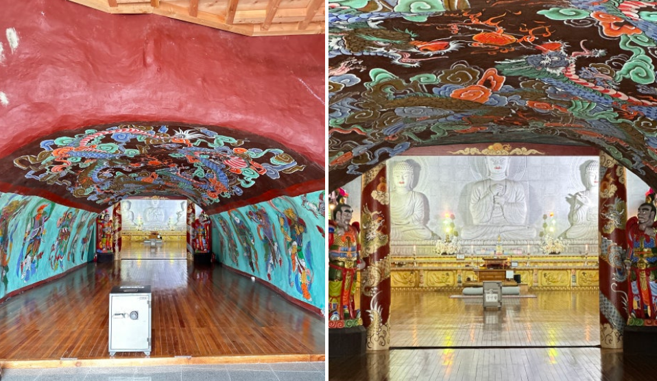 의령 일붕사 동굴 법당 내부 사진 2장