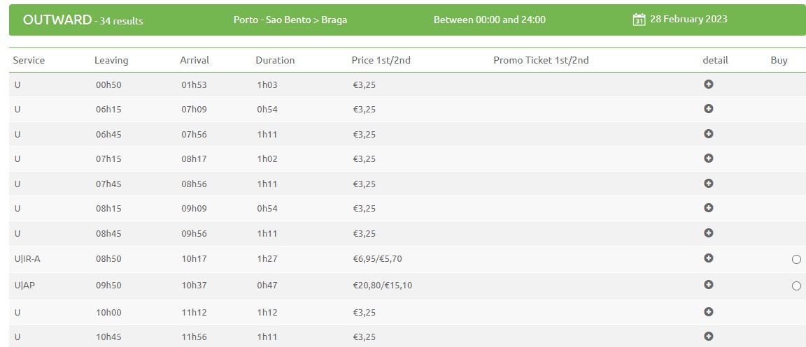 포르투에서-브라가-가는-기차-시간표