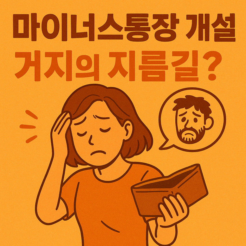 마이너스통잘 개설, 거지의 지름길?