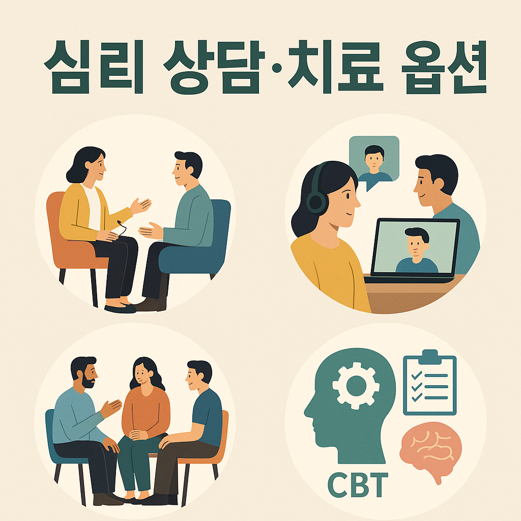 중년 심리 상담&middot;치료 옵션