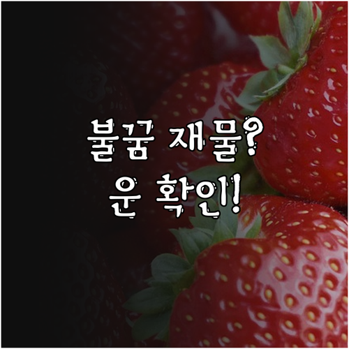 불꿈 상황별 재물운 확인 방법..