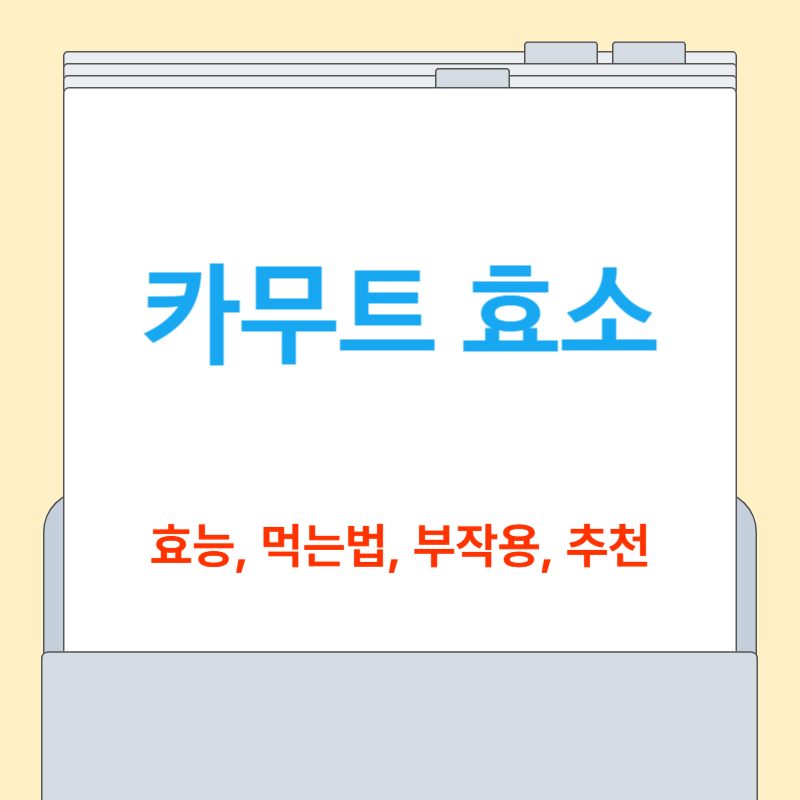카무트 효소 효능[먹는법, 부작용 총정리]