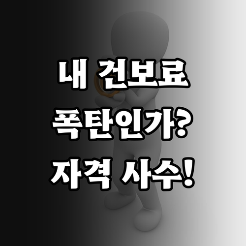 건강보험료 연말정산 결과 확인 및 피..