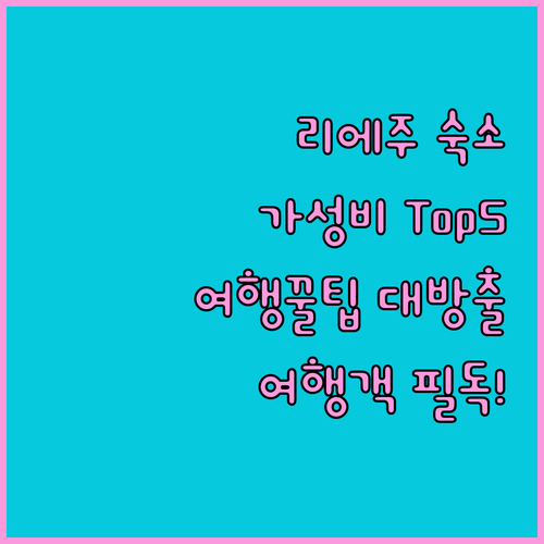 리에주 여행객 필독! 가성비 숙소 T..
