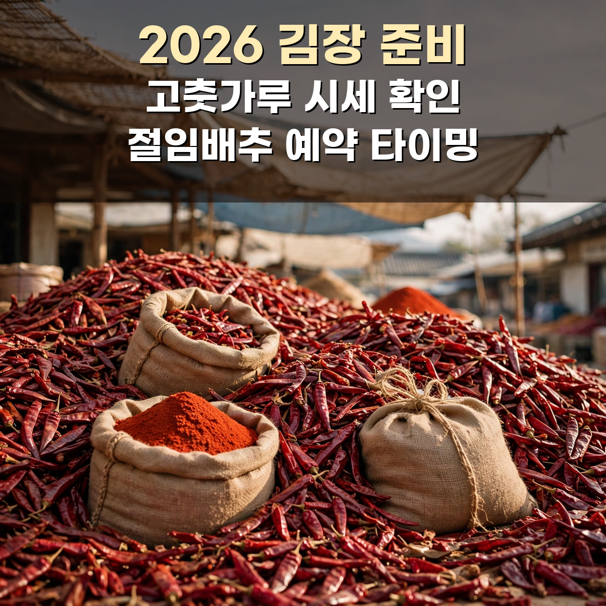 2026 김장 준비 시작|고춧가루 시세와 절임배추 예약 타이밍