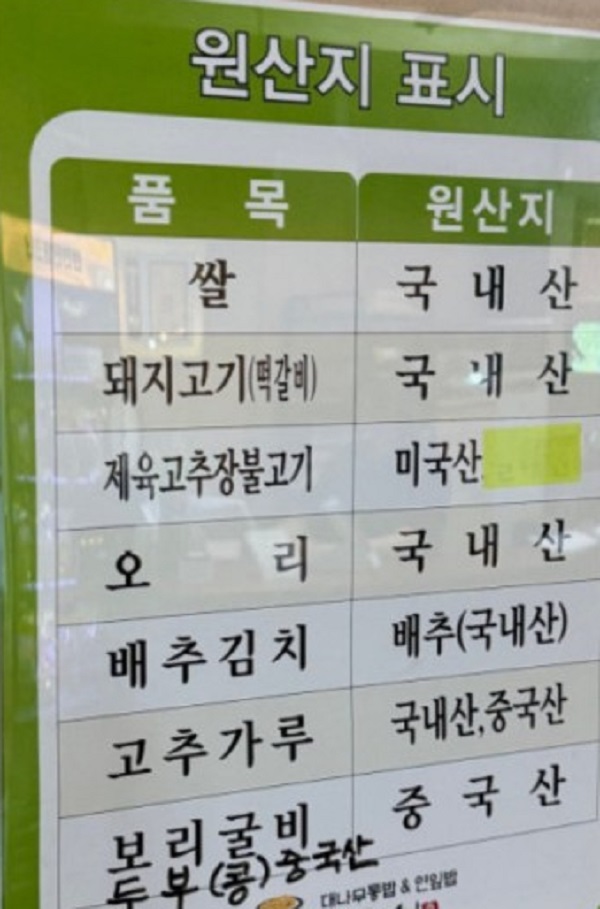 원산지표시