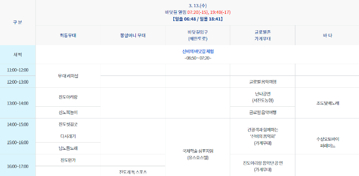 진도신비의바닷길