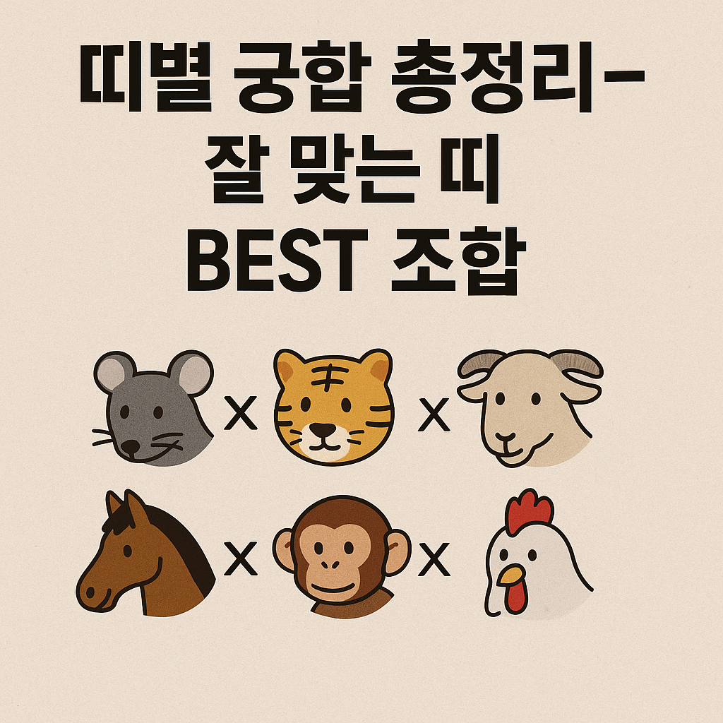 띠별 궁합 총정리 – 잘 맞는 띠 BEST 조합