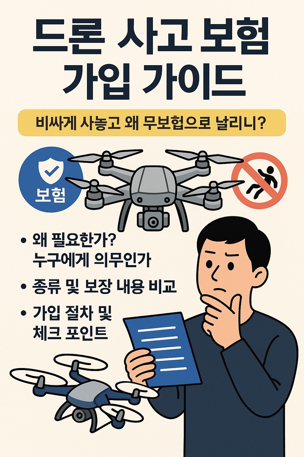 드론 사고 보험 가입 가이드 대표 이미지