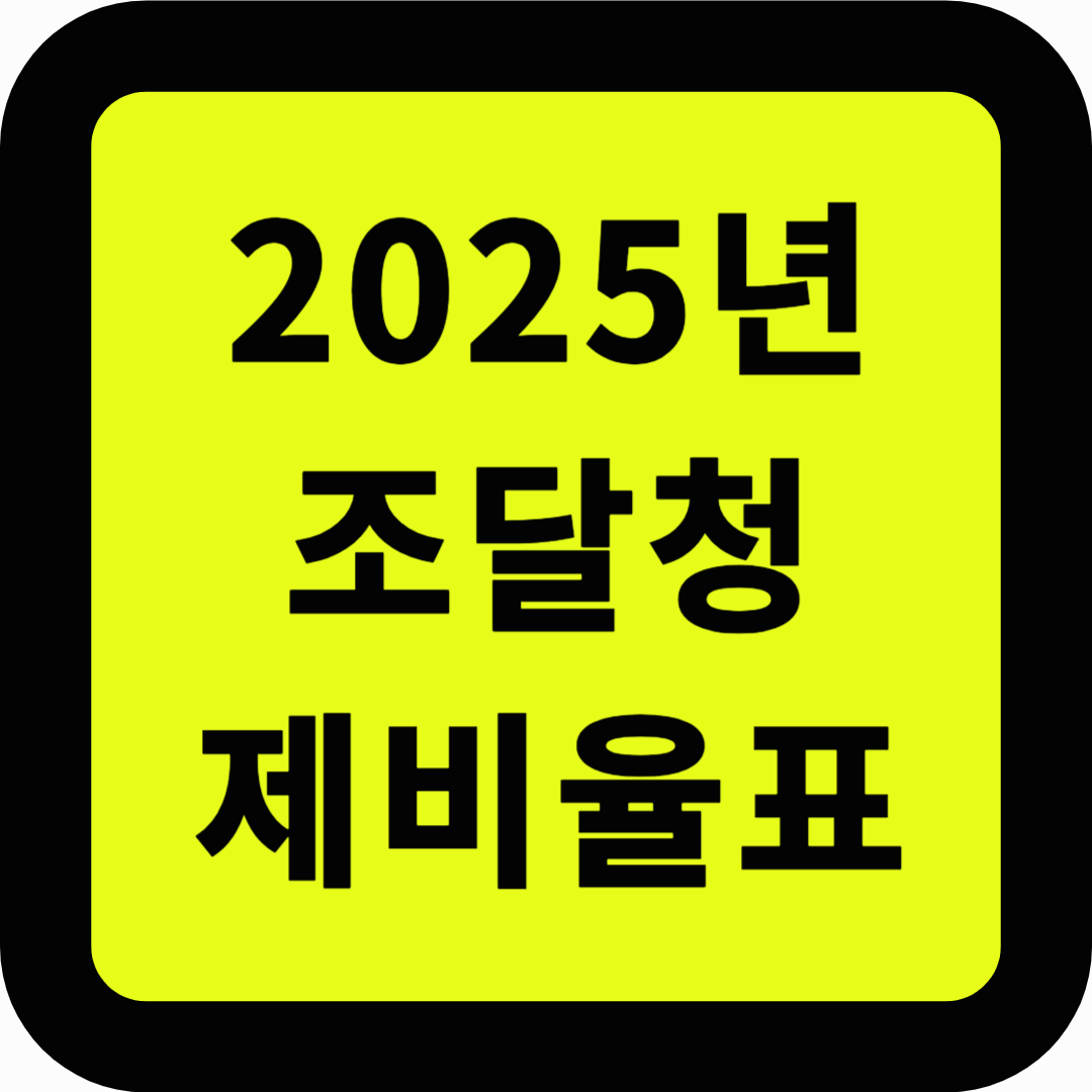 2025년 조달청 제비율표