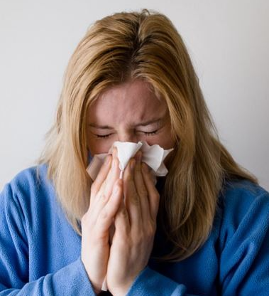 감기로코를푸는여자