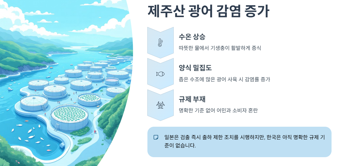 제주산 광어 감염 증가 원인