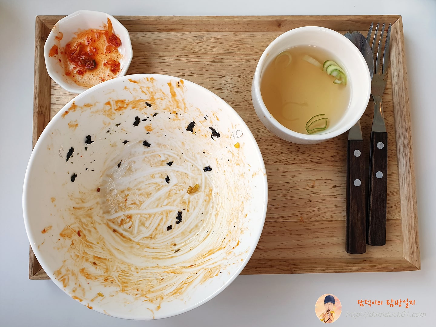 스티브키친-마라치킨마요덮밥-식사끝-담덕이의탐방일지