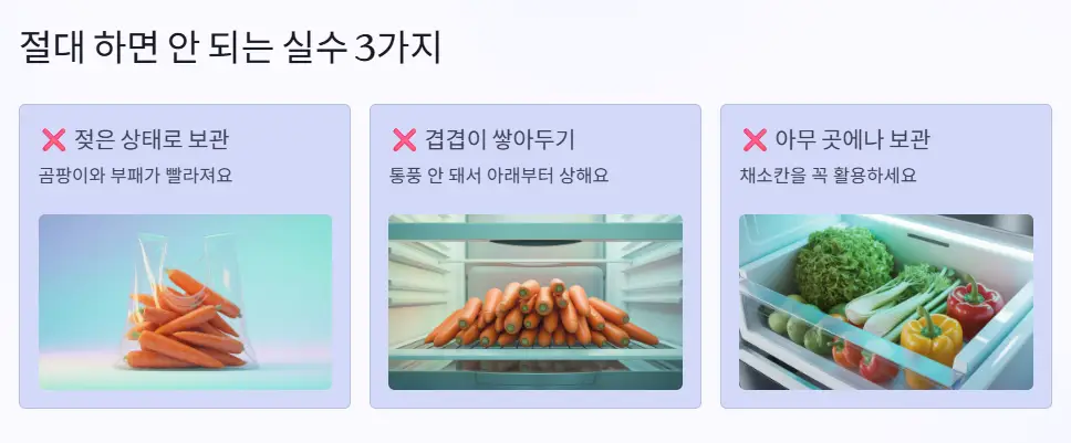 당근 보관 실수