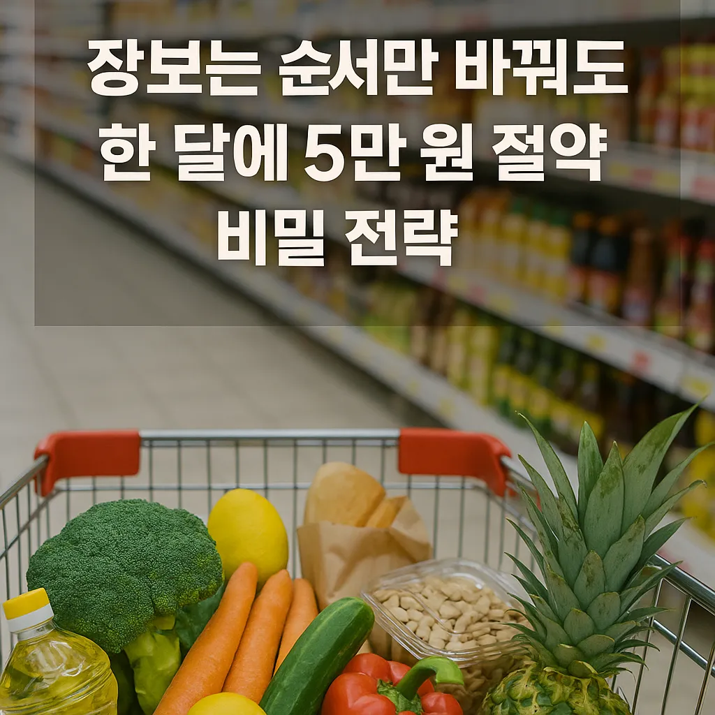 장보는 순서만 바꿔도 한 달에 5만 원 절약