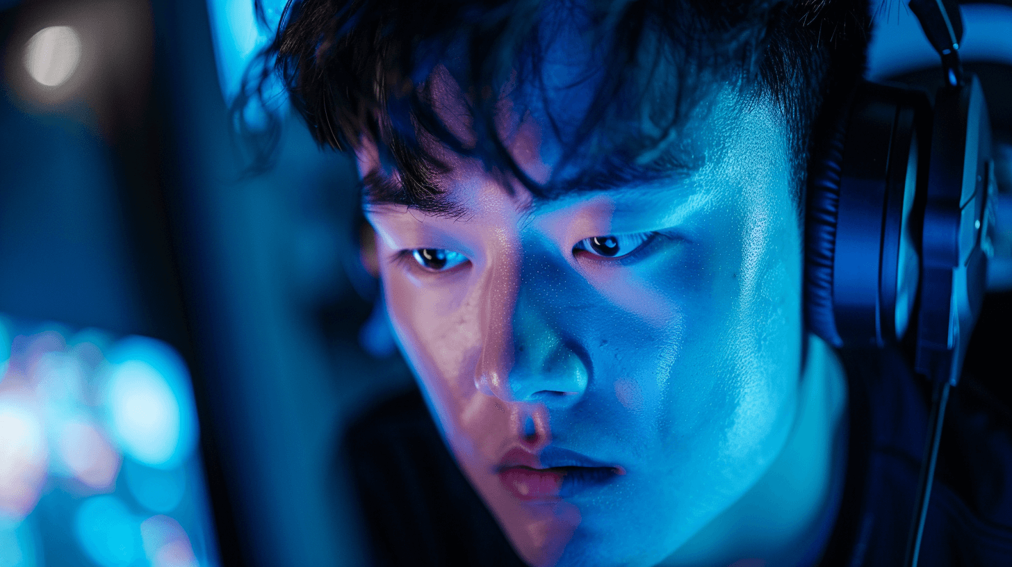 심각한-표정으로-컴퓨터를-하고-있는-남성-이미지