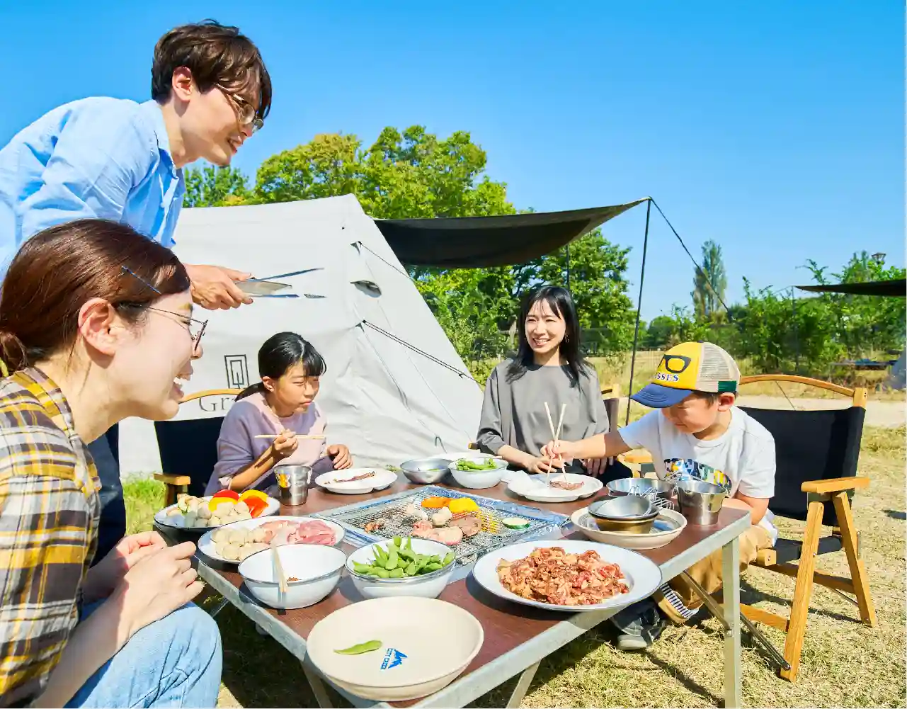 하나하쿠 기념공원 츠루미 녹지 캠핑장2