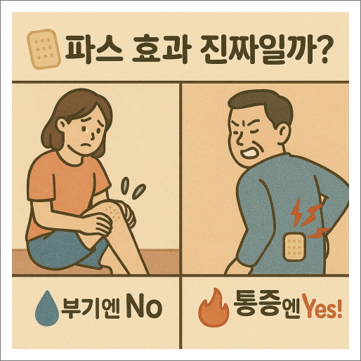 파스 효과 진짜일까? 부기엔 No, 통증엔 Yes!
