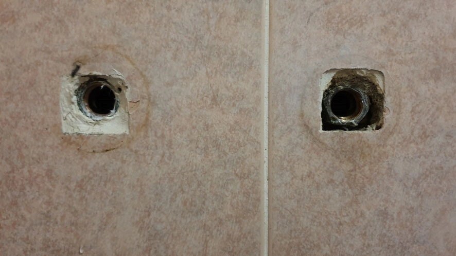 샤워기 뗀 모습