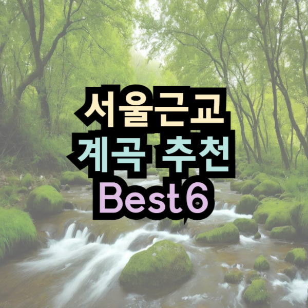 서울 근교 계곡 추천지
