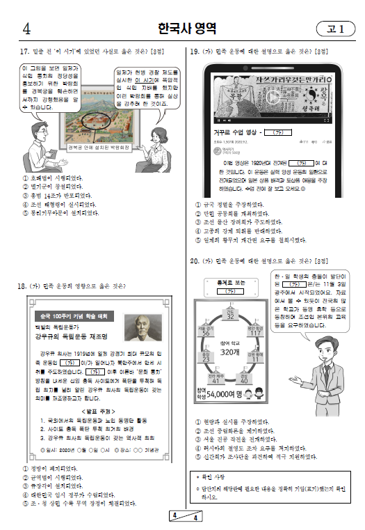 2020-6월-고1-모의고사-한국사-기출문제-다운