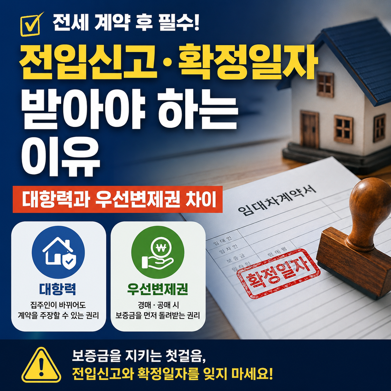 전세 전입신고 확정일자 받아야 하는 이유