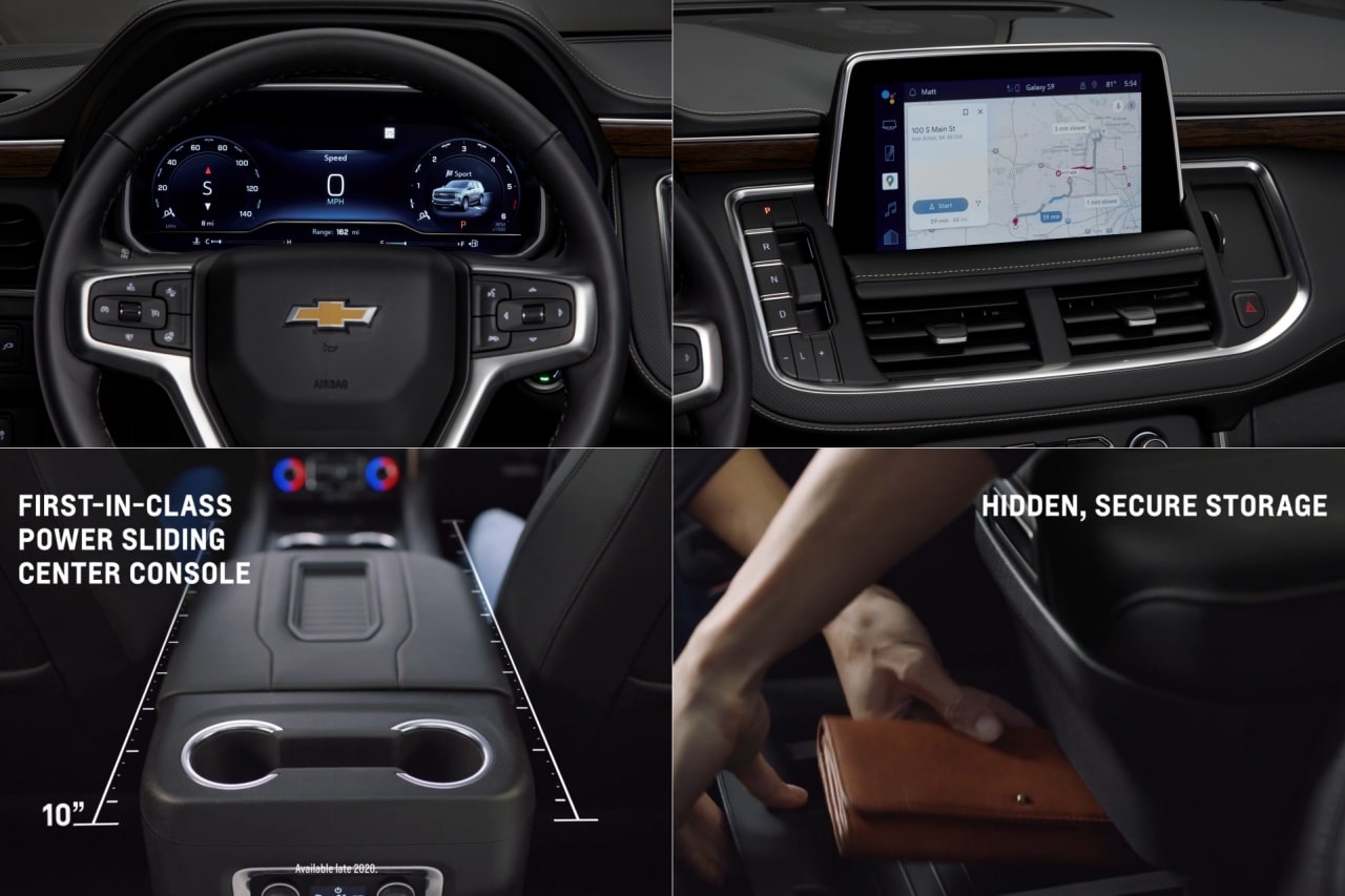 쉐보레 타호에서 살필 주요 구성을 모았습니다.