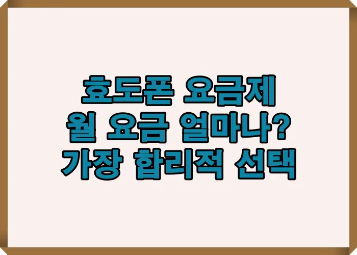효도폰 요금제 분석 이미지로 월 요금 얼마인지 실제 사용량 기준으로 계산해 가장 합리적인 선택 기준을 설명한 인포그래픽