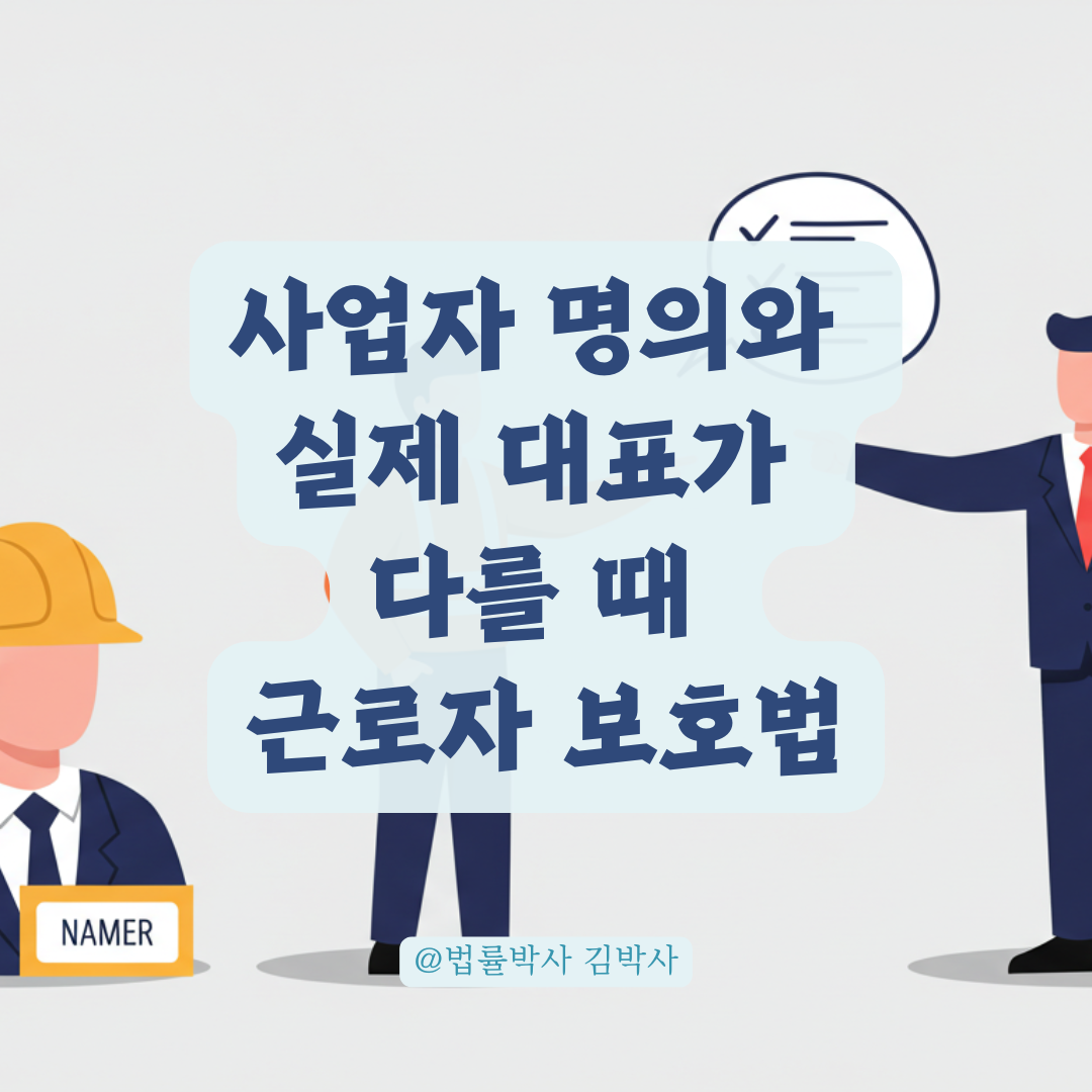 사업자 이름과 실제 대표가 다른 회사, 근로자는 누구에게 책임을 물을 수 있을까?