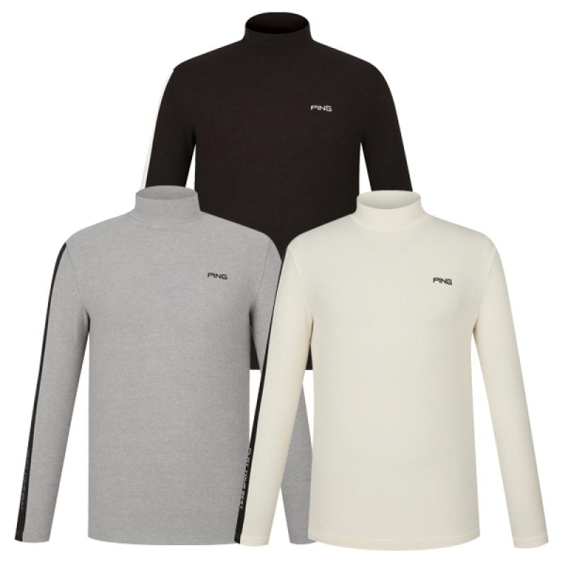 핑 핑골프티셔츠 KQF BK 남성 하이넥 긴팔 이너 티셔츠 111B3TI021