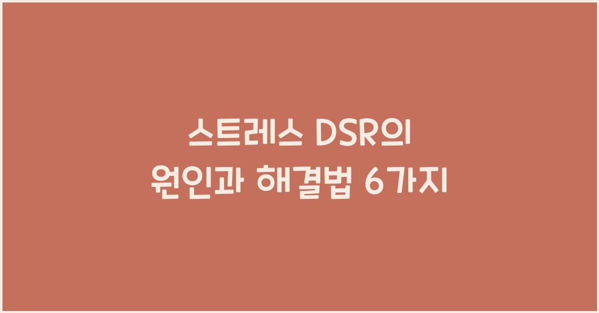 스트레스 dsr