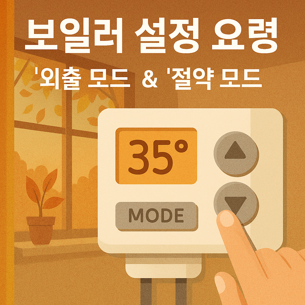 보일러 설정 요령 (외출 모드, 절약 모드)