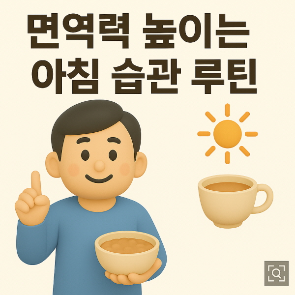 기상 후 10분! 면역력 높이는 아침 습관 루틴/gpt