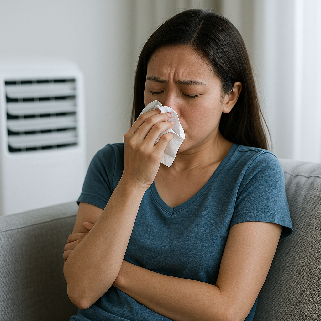 냉방병 루틴(온도차,물섭취,실내공기)