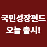 국민성장 펀드,오늘 출시!