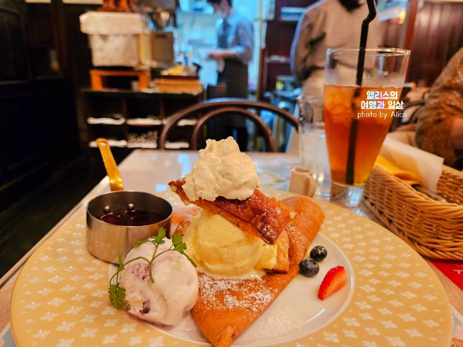 오사카 디저트, 프랑스 갬성 한 스푼 난바 크레페, 크레프리 알시온 Creperie Alcyon