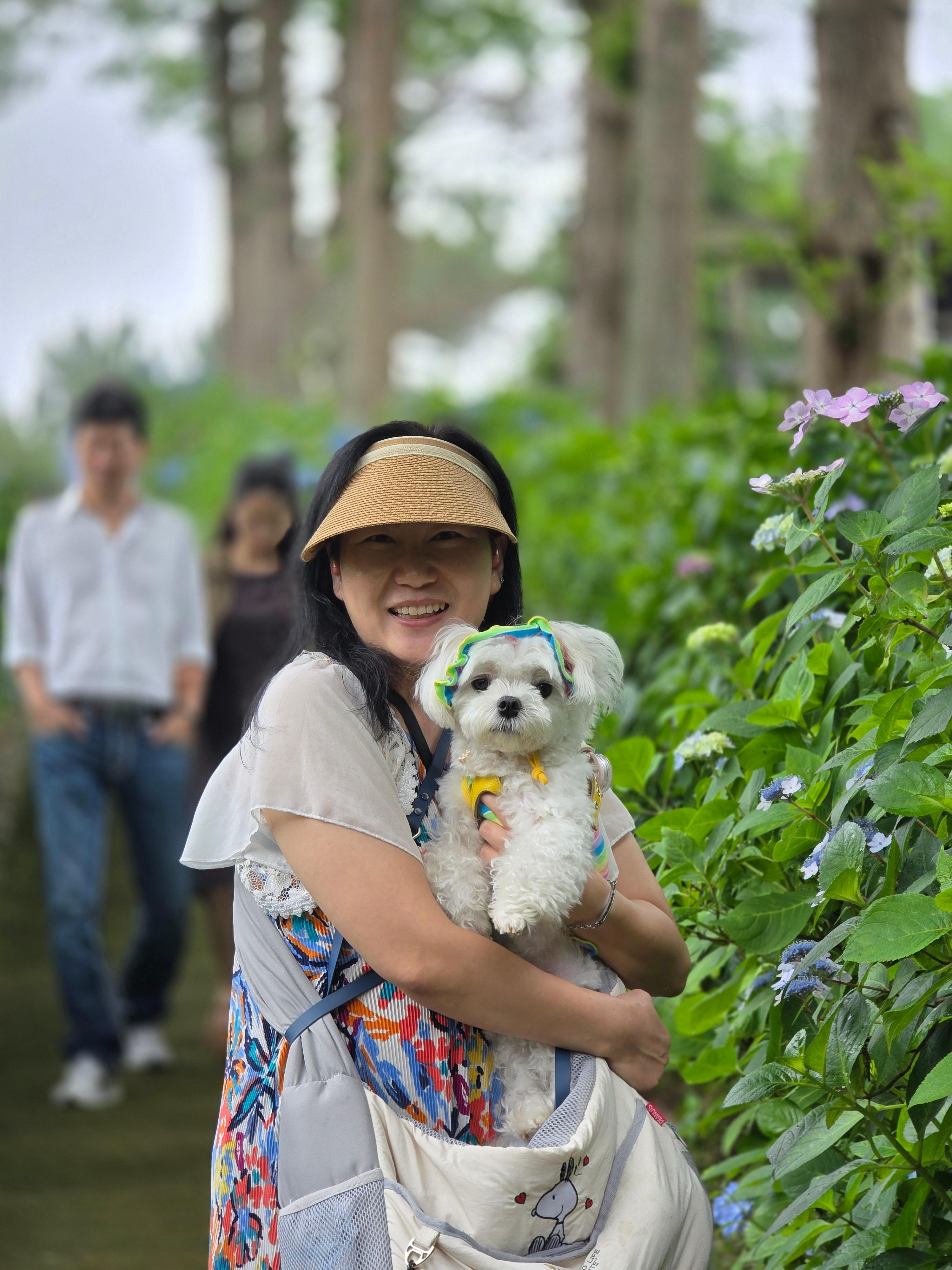 팜카밀레 허브농원에서 라떼와 찍은 사진