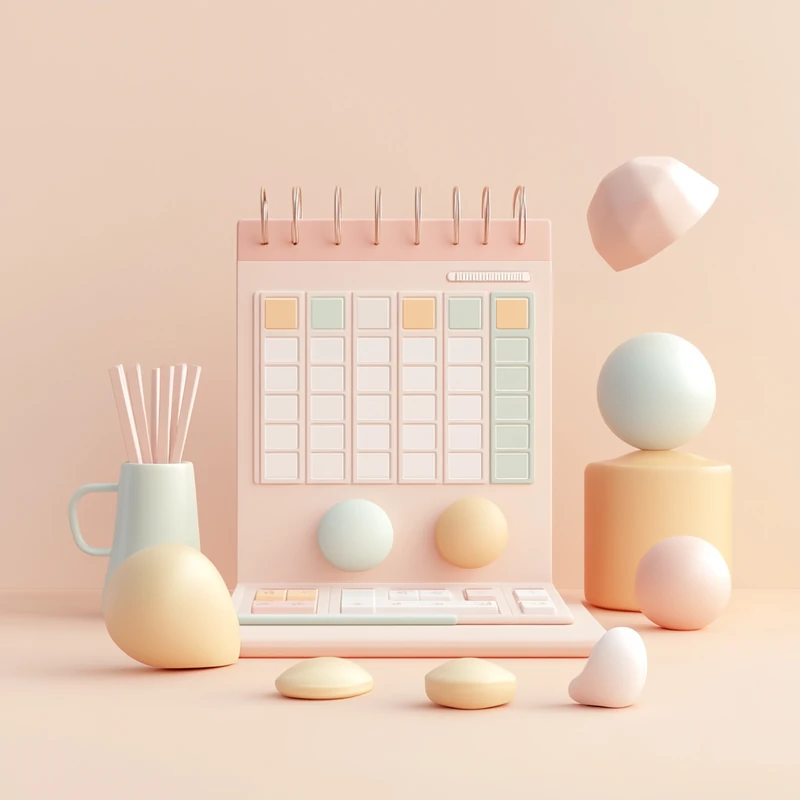 연금 ETF 자동 적립식 투자 일정과 월별 목표 달성을 보여주는 디지털 캘린더, 자동이체, 투자 스케줄, 장기적인 연금 재테크 실천