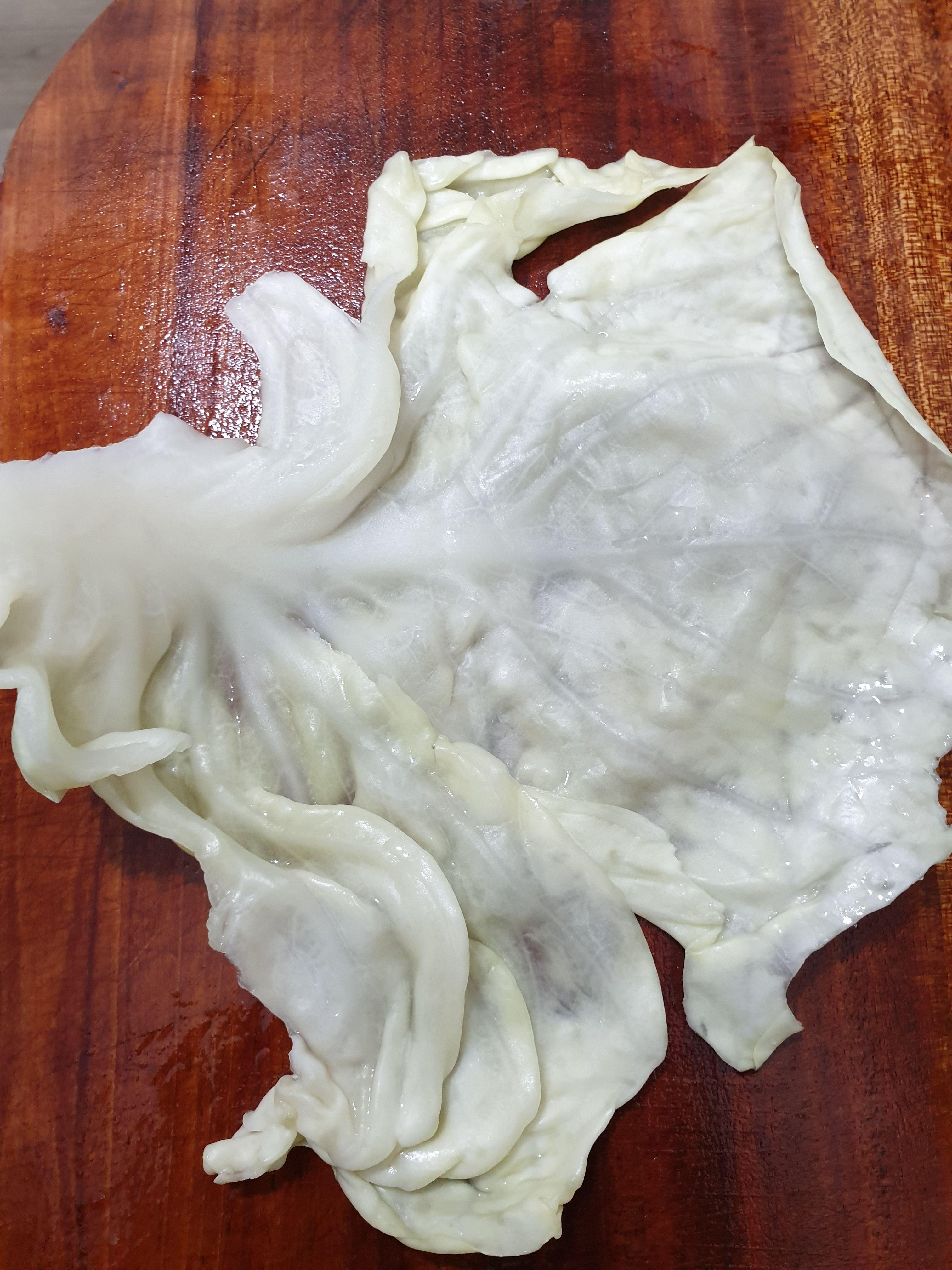 얇게 펼치 양배추