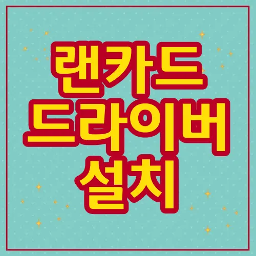 랜카드 드라이버 설치