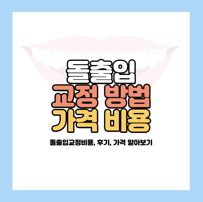 돌출입교정가격