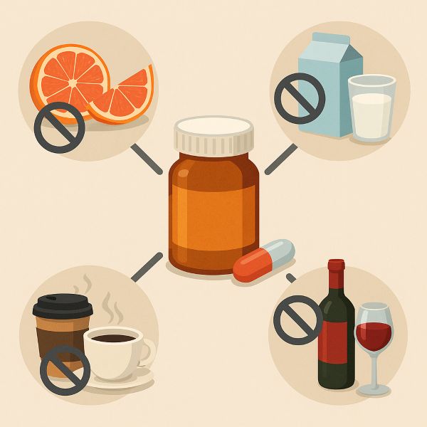 약 복용 시 피해야 할 음식 조합