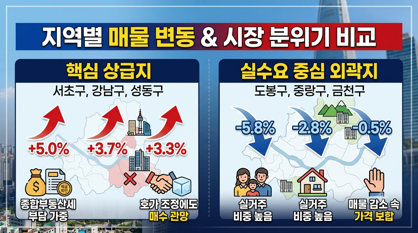 지역별 매물 변동