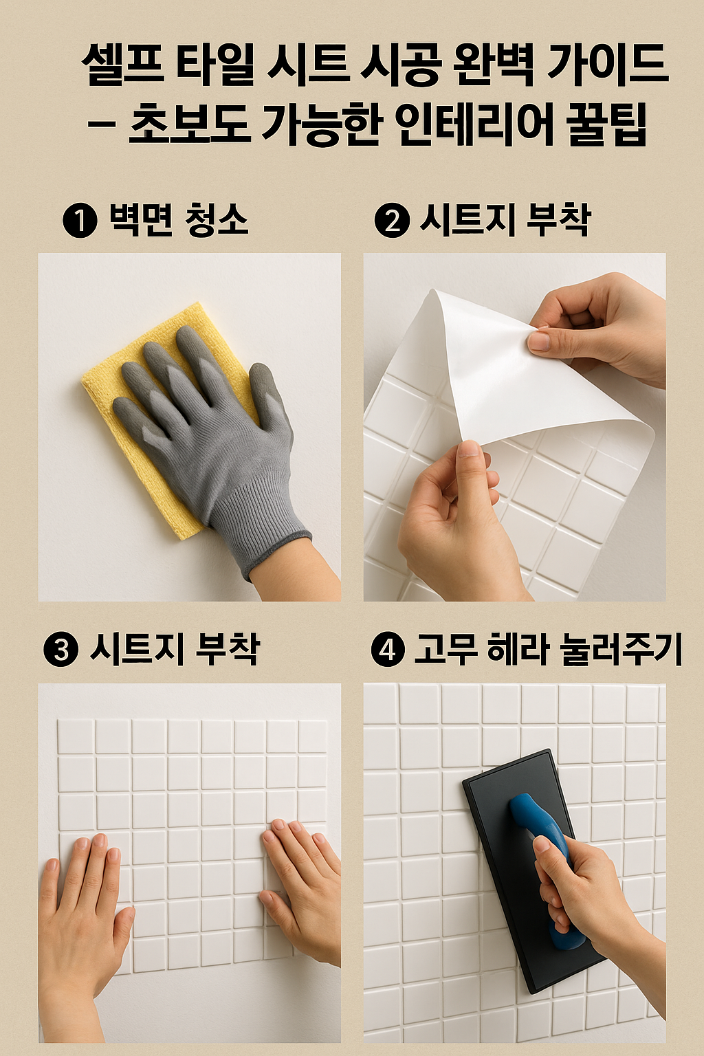 셀프 타일 시트 시공