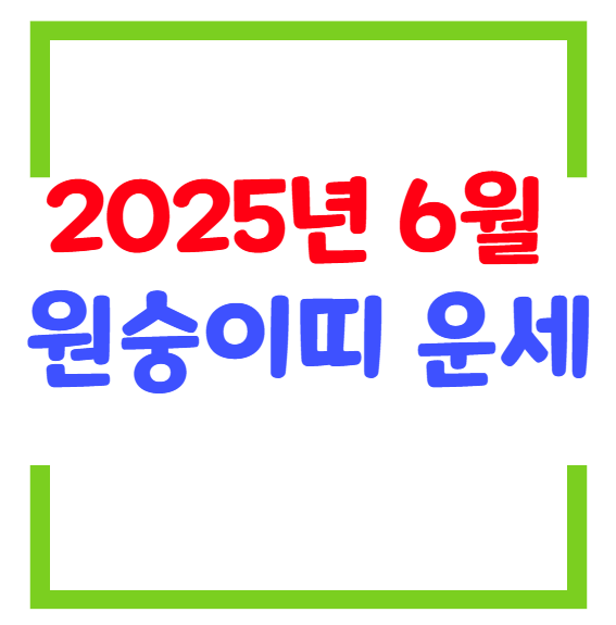 2025년 6월 원숭이띠 생년별 운세