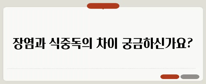 장염 증상 & 감별법 (식중독과의 차이 & 대처 방법 정리)