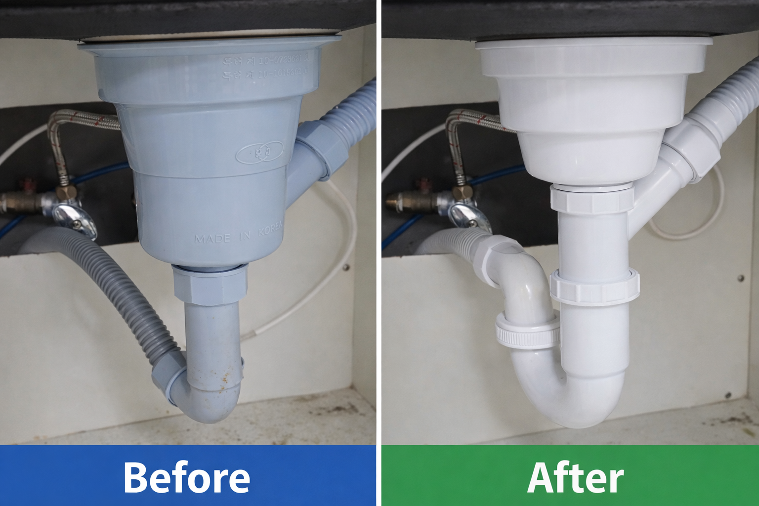 싱크대-배수통-교체-완료