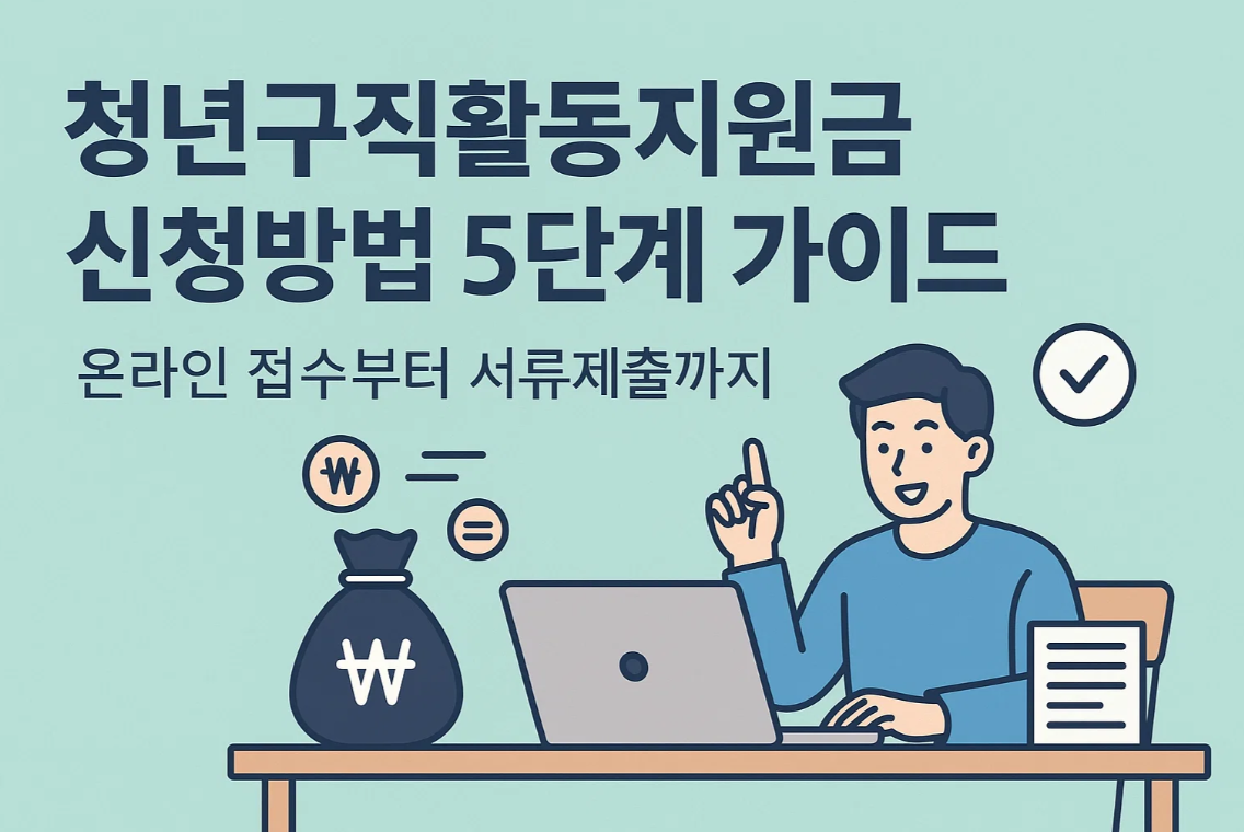청년구직활동지원금 신청방법 5단계 가이드｜온라인 접수부터 서류제출까지